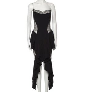 Alexandre Vauthier * Ruffle & Lace Cut-Out Long Sleeveless Dress * NEW * 70%OFF